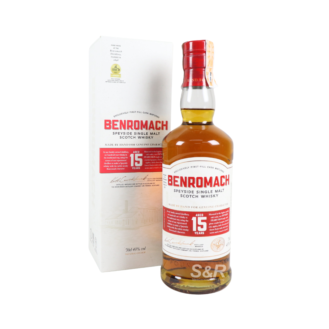 Benromach 15YO Speyside Single Malt Scotch Whisky 700mL